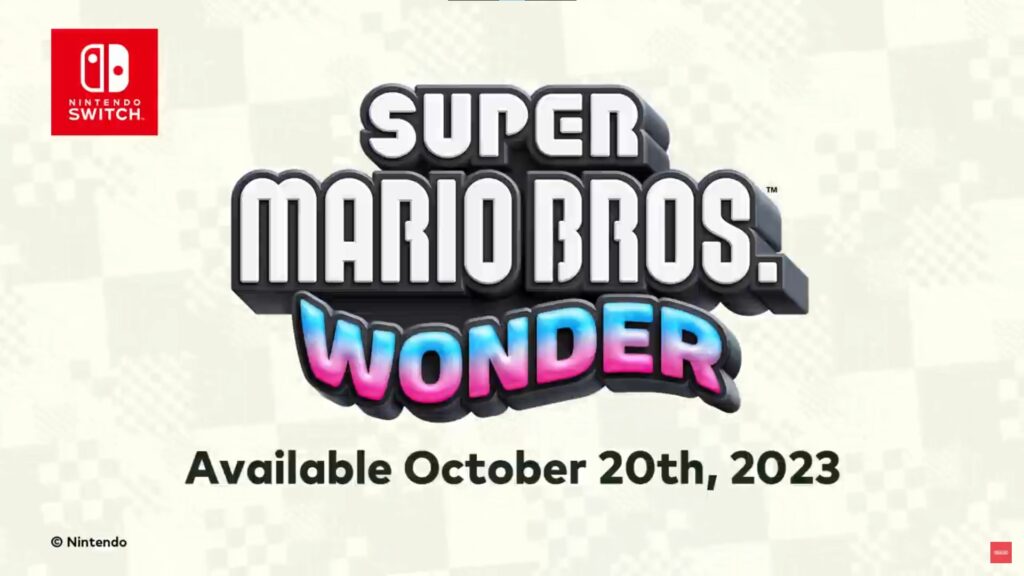 Release date from the Super Mario Bros. Wonder Direct