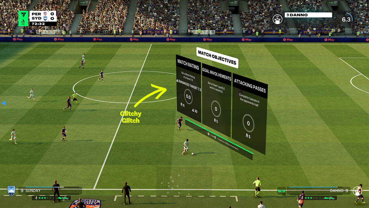 Showing a glitch in EA Sports FC 27.